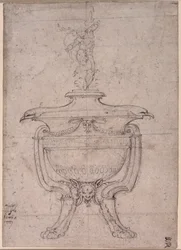 Study of a decorative urn